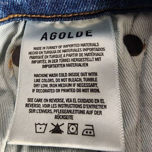 Agolde Size 26 Women's Sophie Mid Rise Ankle Skinny Jeans Raw Cut Hem - Picture 13 of 14